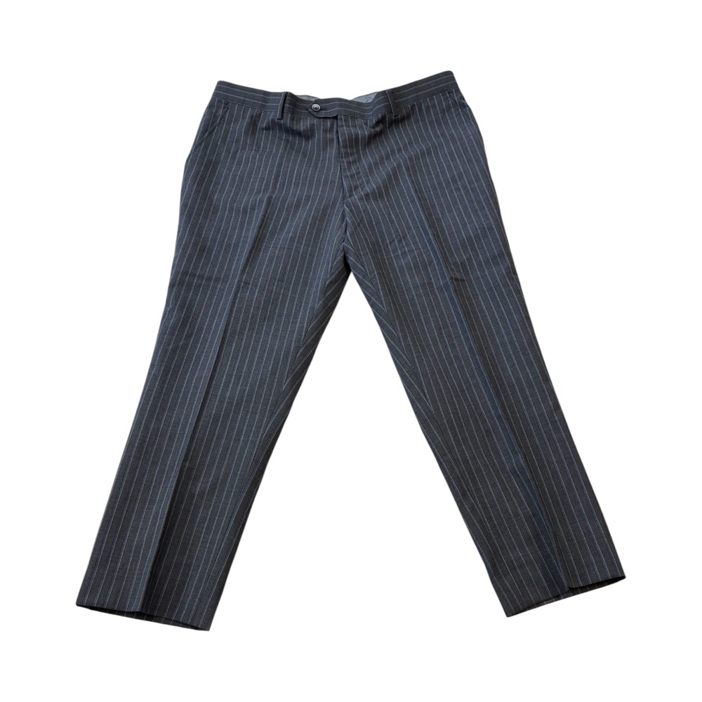 Tiglio Luxe Super 150s Wool Pinstripe Dress Pants 38x26 Menswear Business Formal